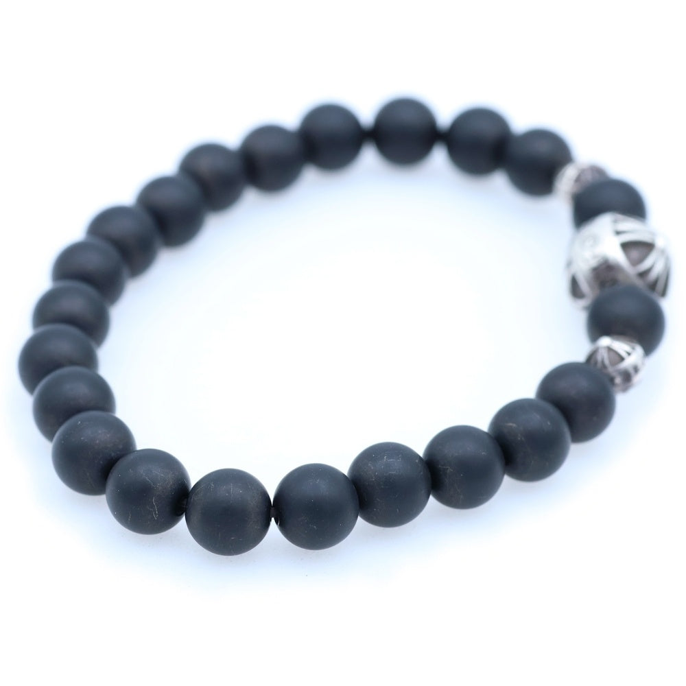 CHROME HEARTS(クロムハーツ) 8mm BEAD 8mm ビーズブレス BEAD 8mm ビーズブレスレット ブラック/ブレスレット
