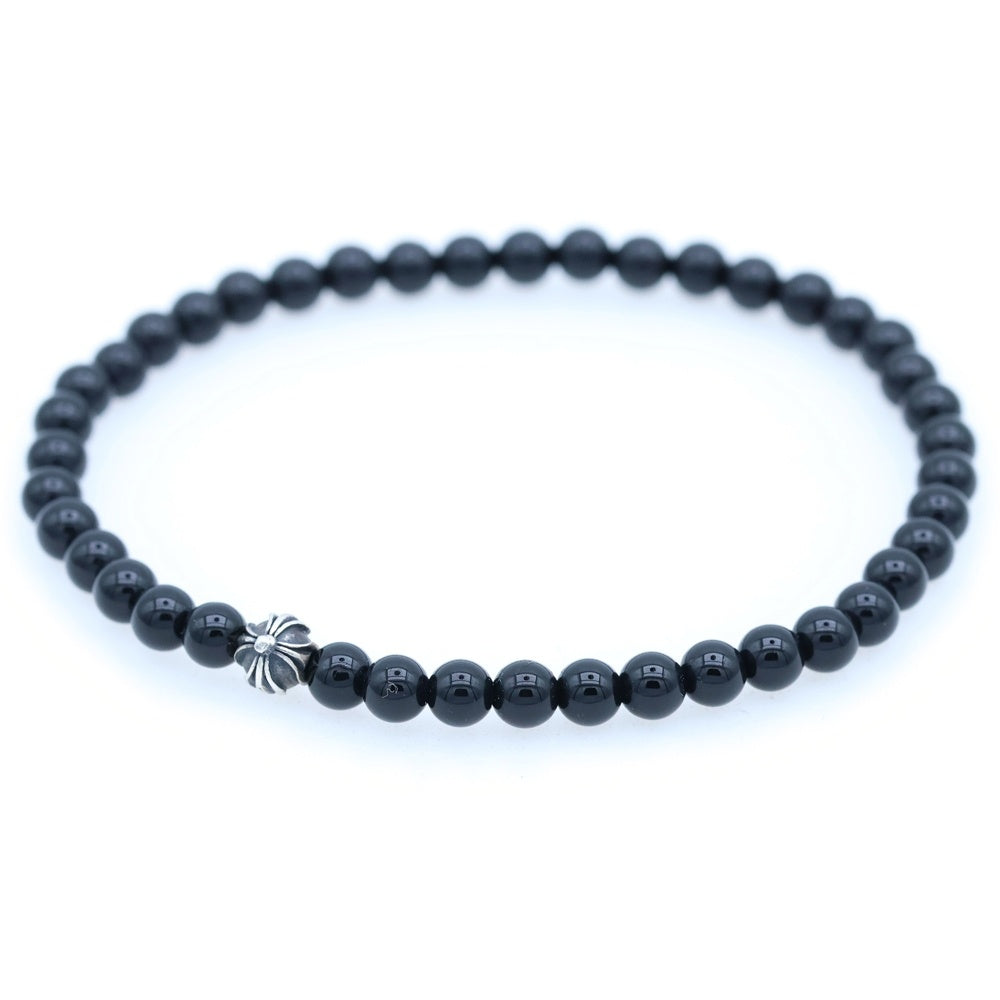 CHROME HEARTS(クロムハーツ) 4mm BEAD 4mm ビーズ ブレスレット ブラック/シルバー