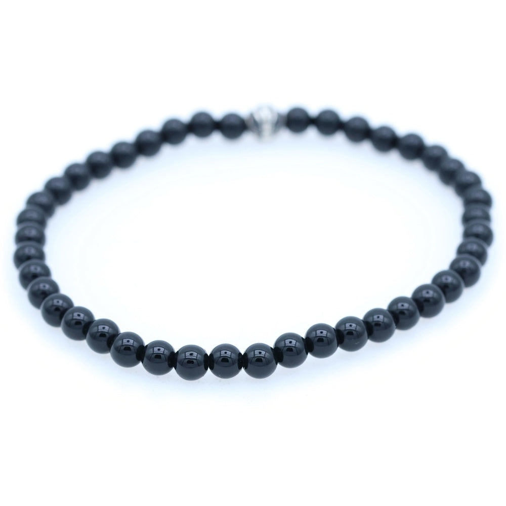 CHROME HEARTS(クロムハーツ) 4mm BEAD 4mm ビーズ ブレスレット ブラック/シルバー