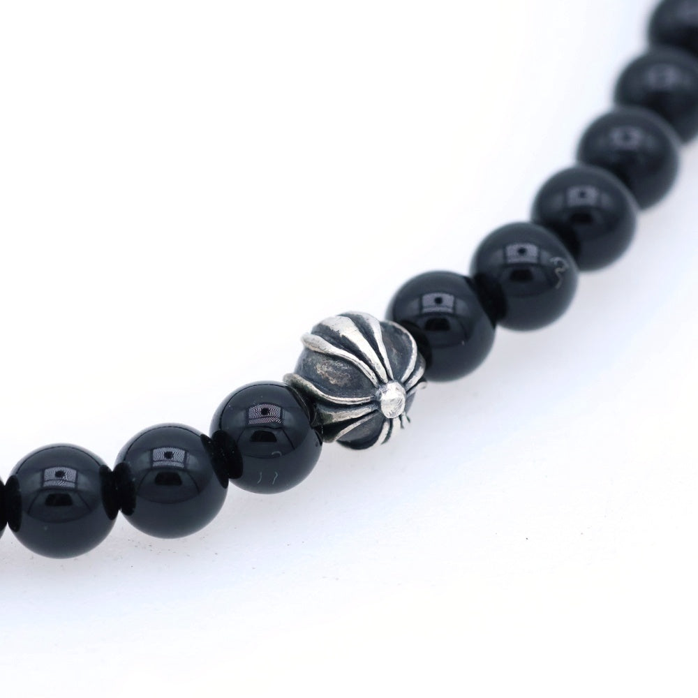 CHROME HEARTS(クロムハーツ) 4mm BEAD 4mm ビーズ ブレスレット ブラック/シルバー