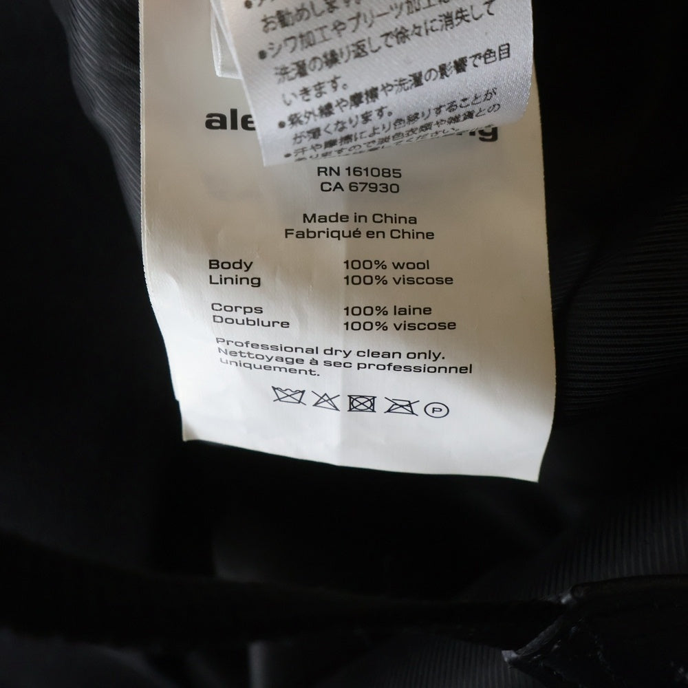ALEXANDER WANG(アレキサンダーワン) TAILORED SHIRT JACKET ウール テーラード シャツ ジャケット ブラック 6WC3241057