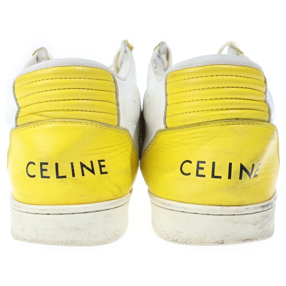 CELINE(セリーヌ) CT-02 ベルクロ ミッドカットスニーカー ホワイト/イエロー