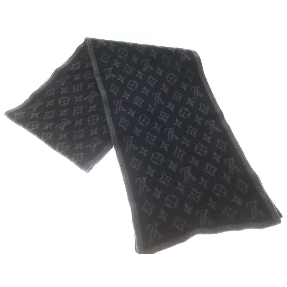 LOUIS VUITTON(ルイヴィトン) エシャルプ モノグラム/ストライプ ウールニットマフラー アクセサリー グレー M76819