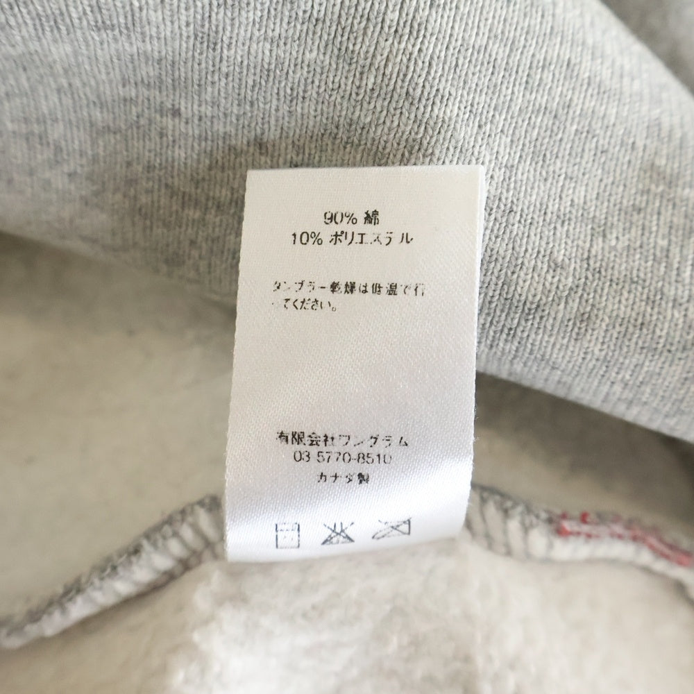 SUPREME(シュプリーム) 14AW Logo Tape Zip Up テープロゴフード ジップアップスウェットパーカー グレー
