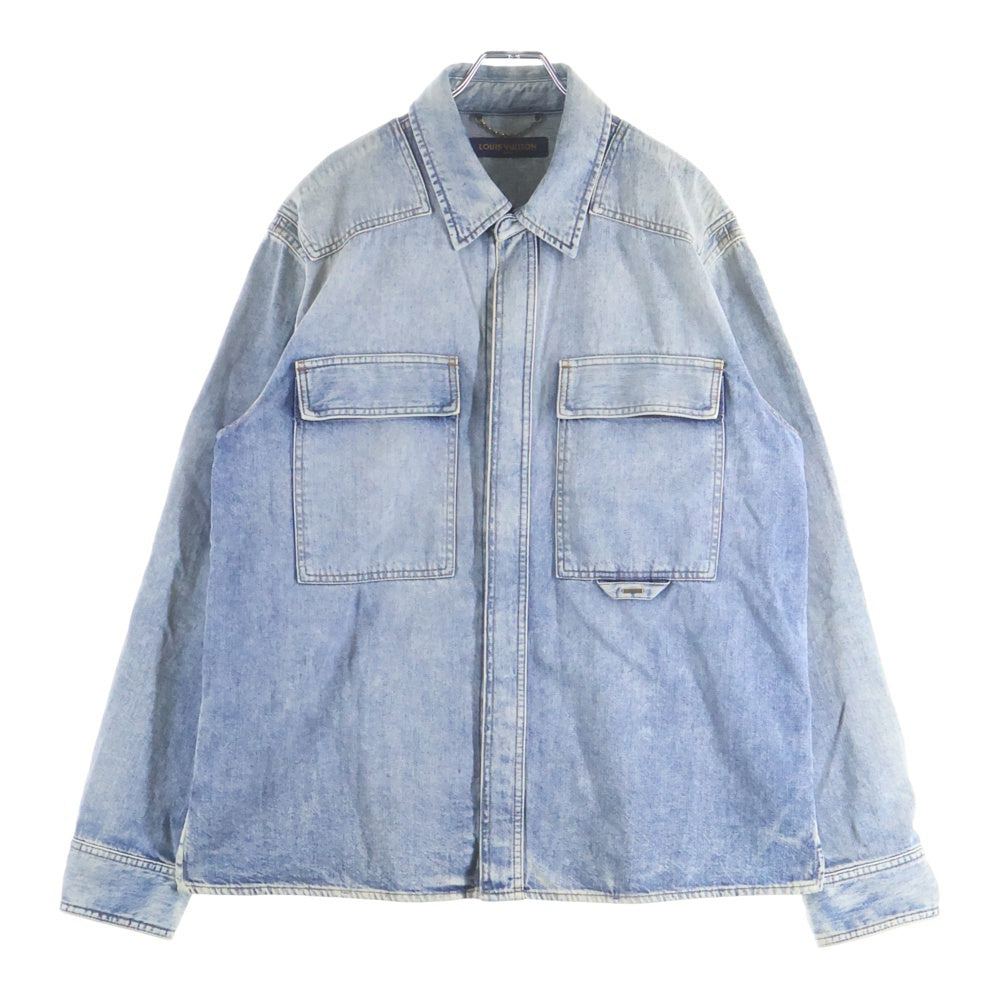 LOUIS VUITTON(ルイヴィトン) 22AW オーバーサイズ デニム 長袖シャツ インディゴ RM222Q NT0 HNS46W