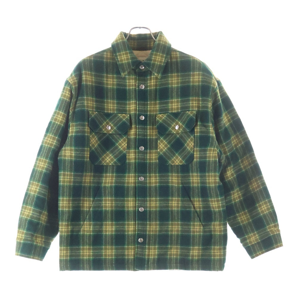 CELINE(セリーヌ) 22AW Overshirt in Checked Wool チェック柄 裏地 