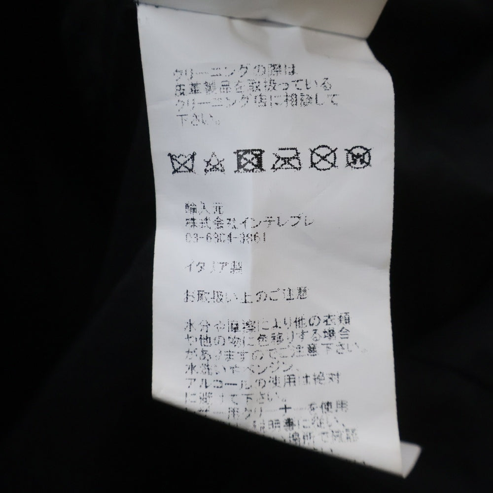 EMMETI(エンメティ) JURI ラムレザー ジングルライダースジャケット ブラック