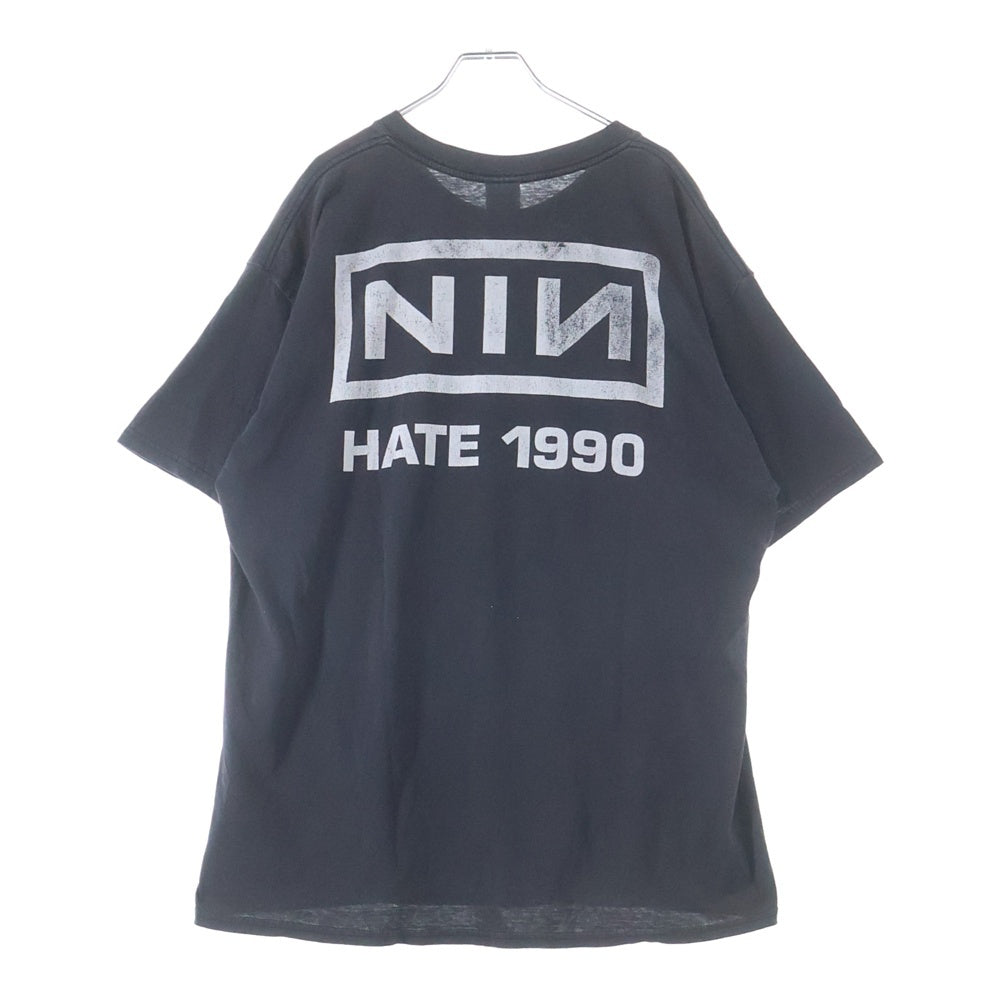 VINTAGE(ヴィンテージ) NINE INCH NAILS HATE1990 ナインインチネイルズ プリントロゴ 半袖Tシャツ カットソー ブラック