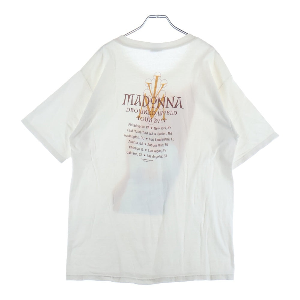 VINTAGE(ヴィンテージ) MADONNA DROWNED WORLD TOUR マドンナ プリントロゴ 半袖Tシャツ カットソー ホワイト