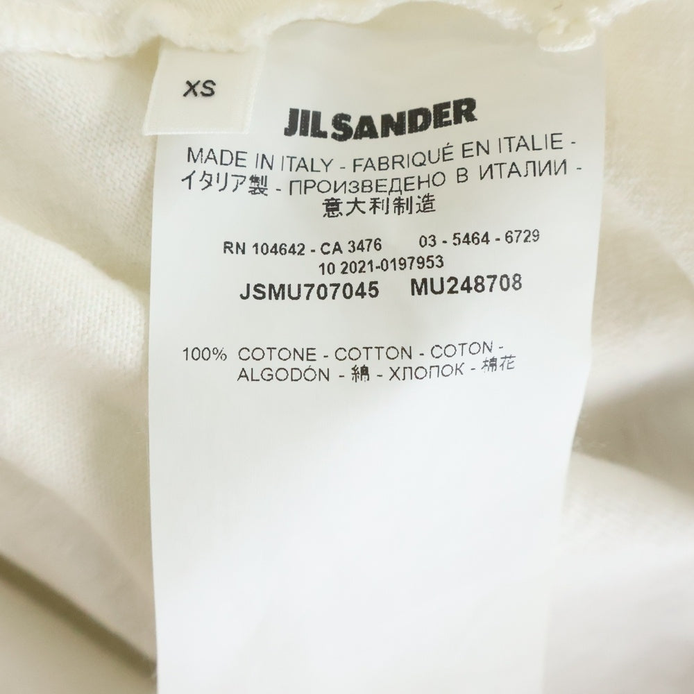 JIL SANDER(ジルサンダー) ロゴプリント コットン 半袖Tシャツ ホワイト JSMU707045
