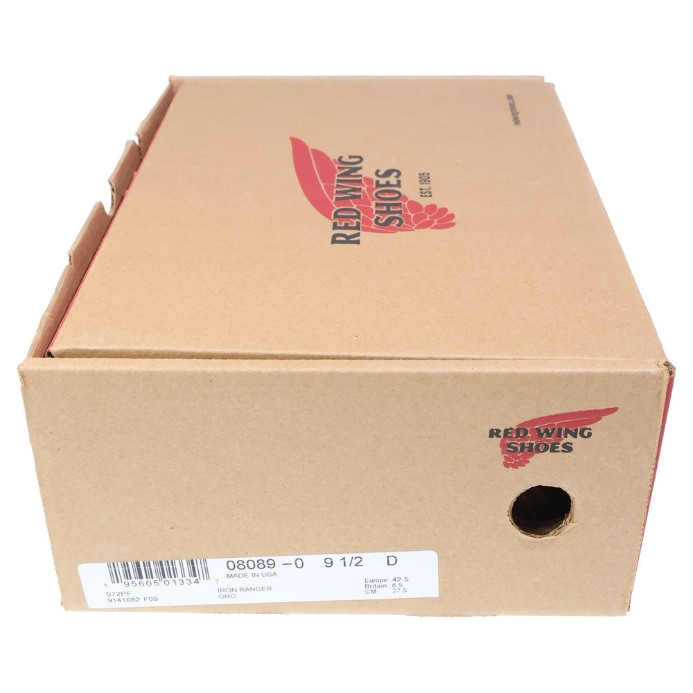 RED WING(レッド ウイング) 8089 IRON RANGER アイアンレンジャー レースアップレザーブーツ シューズ ブラウン US9.5/27.5cm