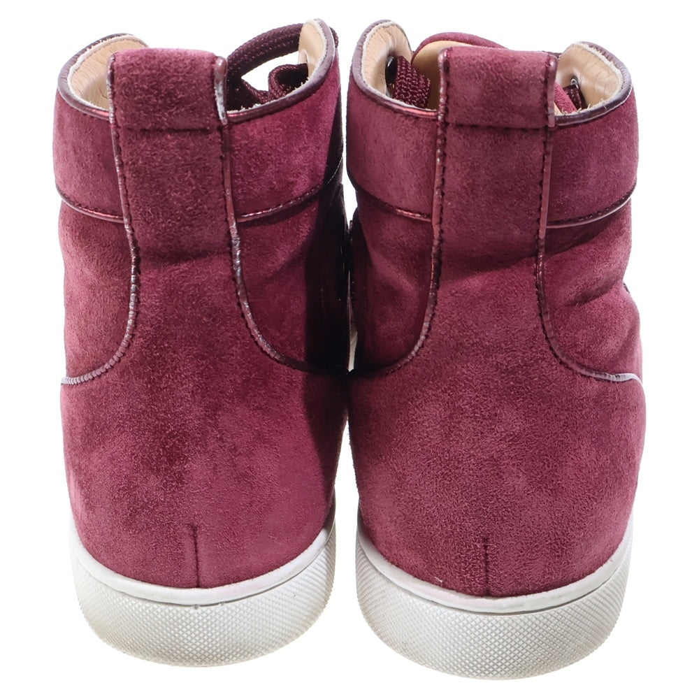 CHRISTIAN LOUBOUTIN(クリスチャンルブタン) レースアップ スエード ハイカットスニーカー ボルドー