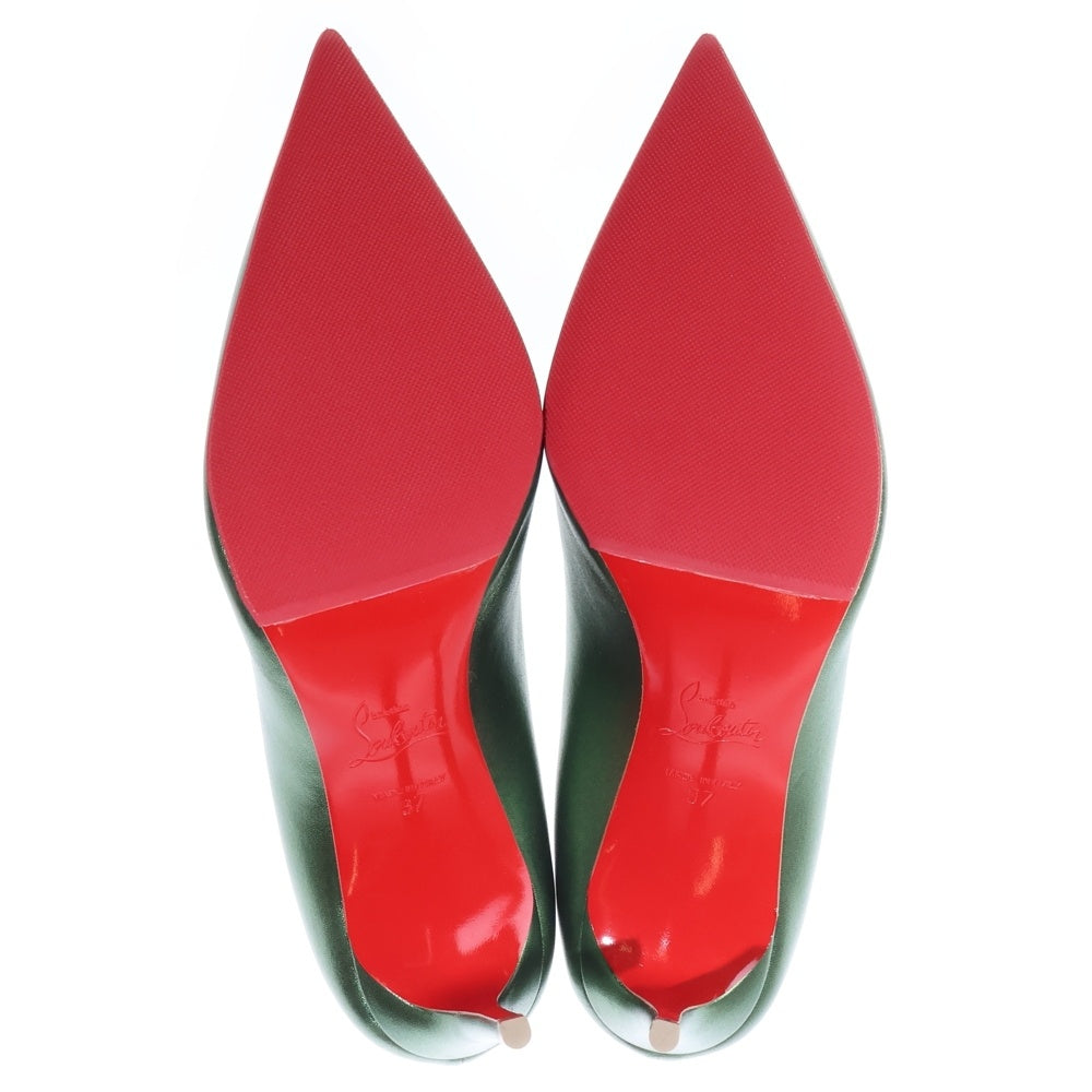 CHRISTIAN LOUBOUTIN(クリスチャンルブタン) レザー ポインテッドトゥ ハイヒール パンプス グリーン レディース
