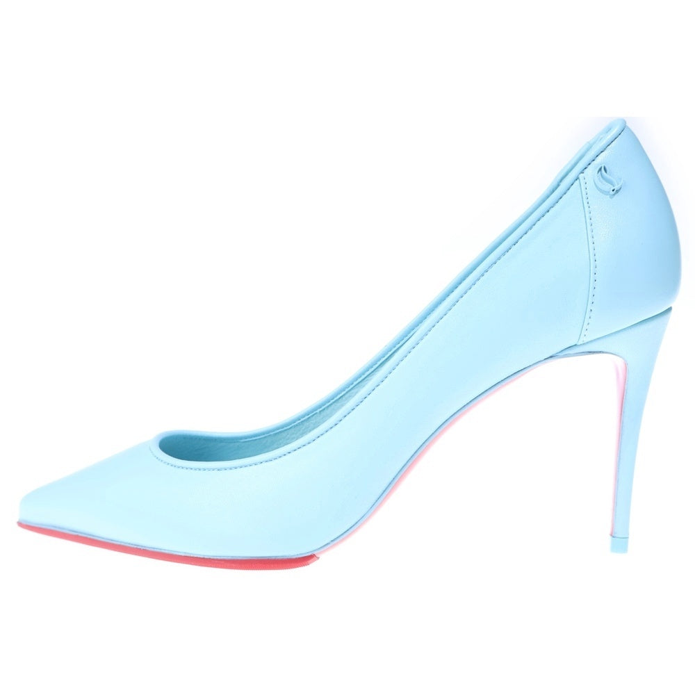 CHRISTIAN LOUBOUTIN(クリスチャンルブタン) レザー ポインテッドトゥ ハイヒール パンプス ライトブルー レディース