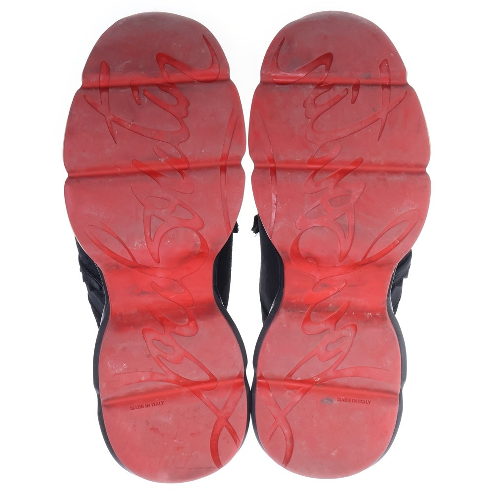 CHRISTIAN LOUBOUTIN(クリスチャンルブタン) グリッター レザー ローカットスニーカー ブラック 3220991