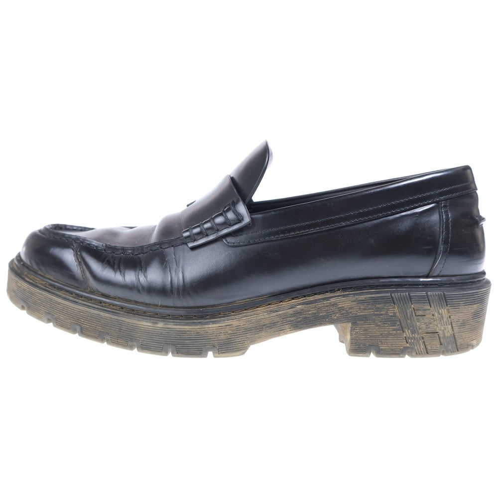 HERMES(エルメス) クレマン Hデザイン レザー ローファー ブラック