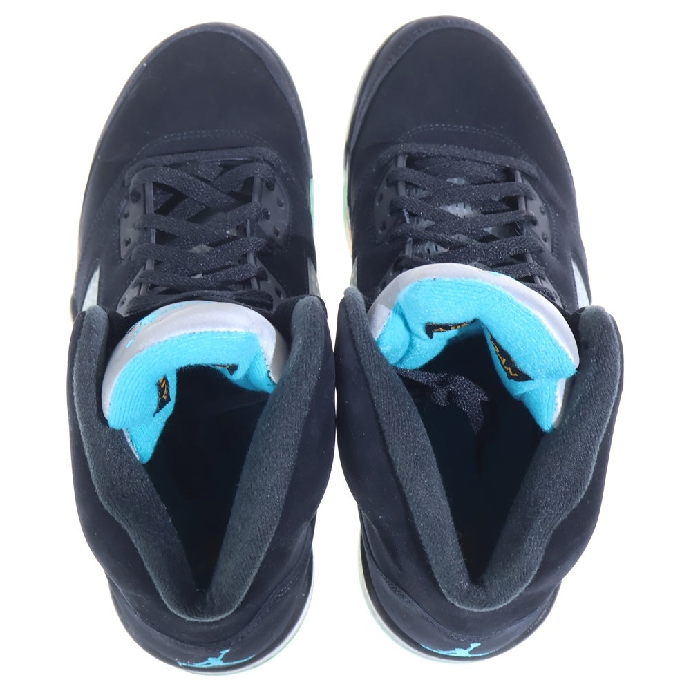 NIKE(ナイキ) AIR JORDAN 5 RETRO Aqua エアジョーダン5 アクア ハイカットスニーカーシューズ ブラック US10/28cm DD0587-047