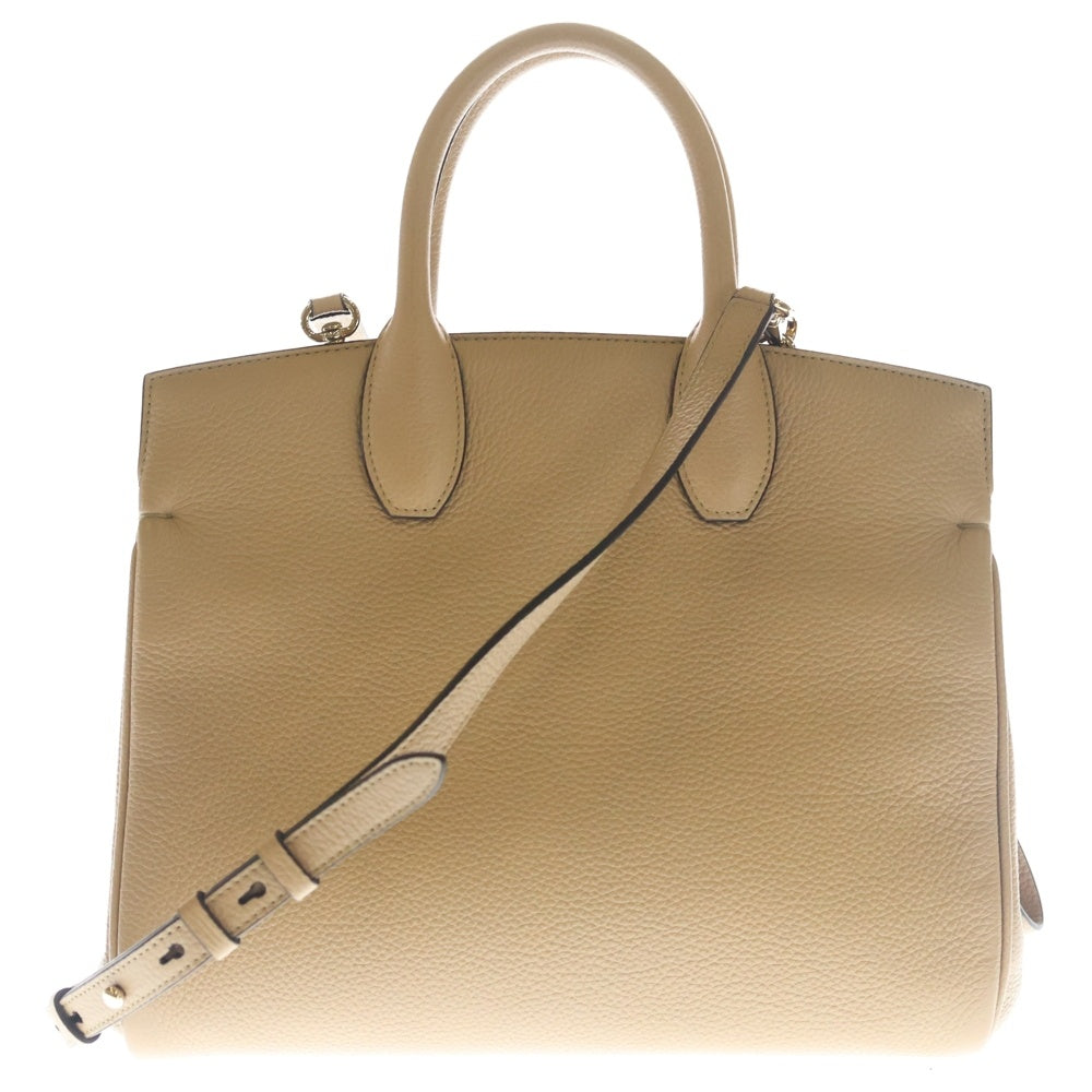 Salvatore Ferragamo(サルヴァトーレ フェラガモ) スタジオ ガンチーニ ロック レザー ハンド ショルダーバッグ ベージュ 21H159 レディース