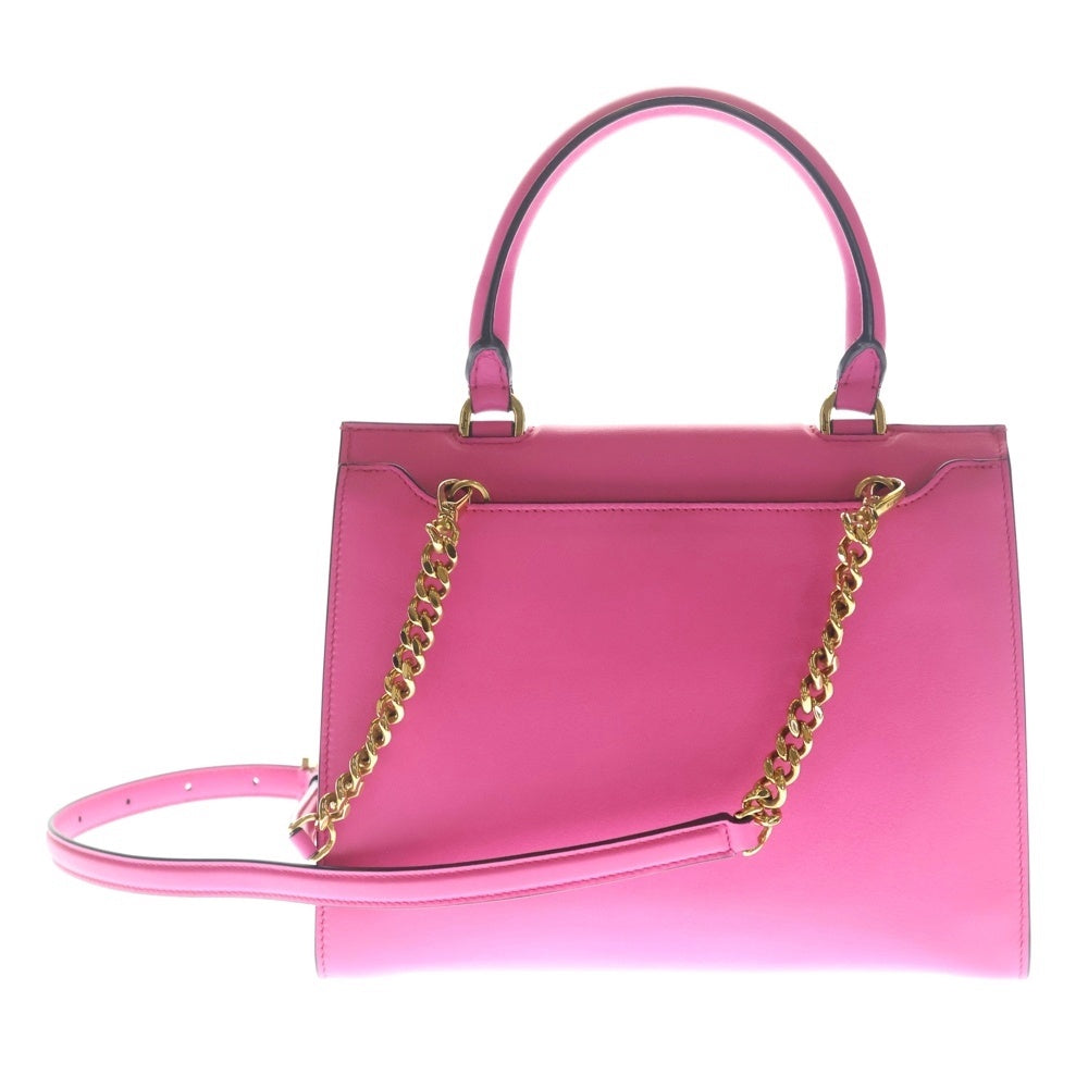 Salvatore Ferragamo(サルヴァトーレ フェラガモ) トリフォリオ レザー 2Way レザー ハンド ショルダーバッグ ピンク レディース