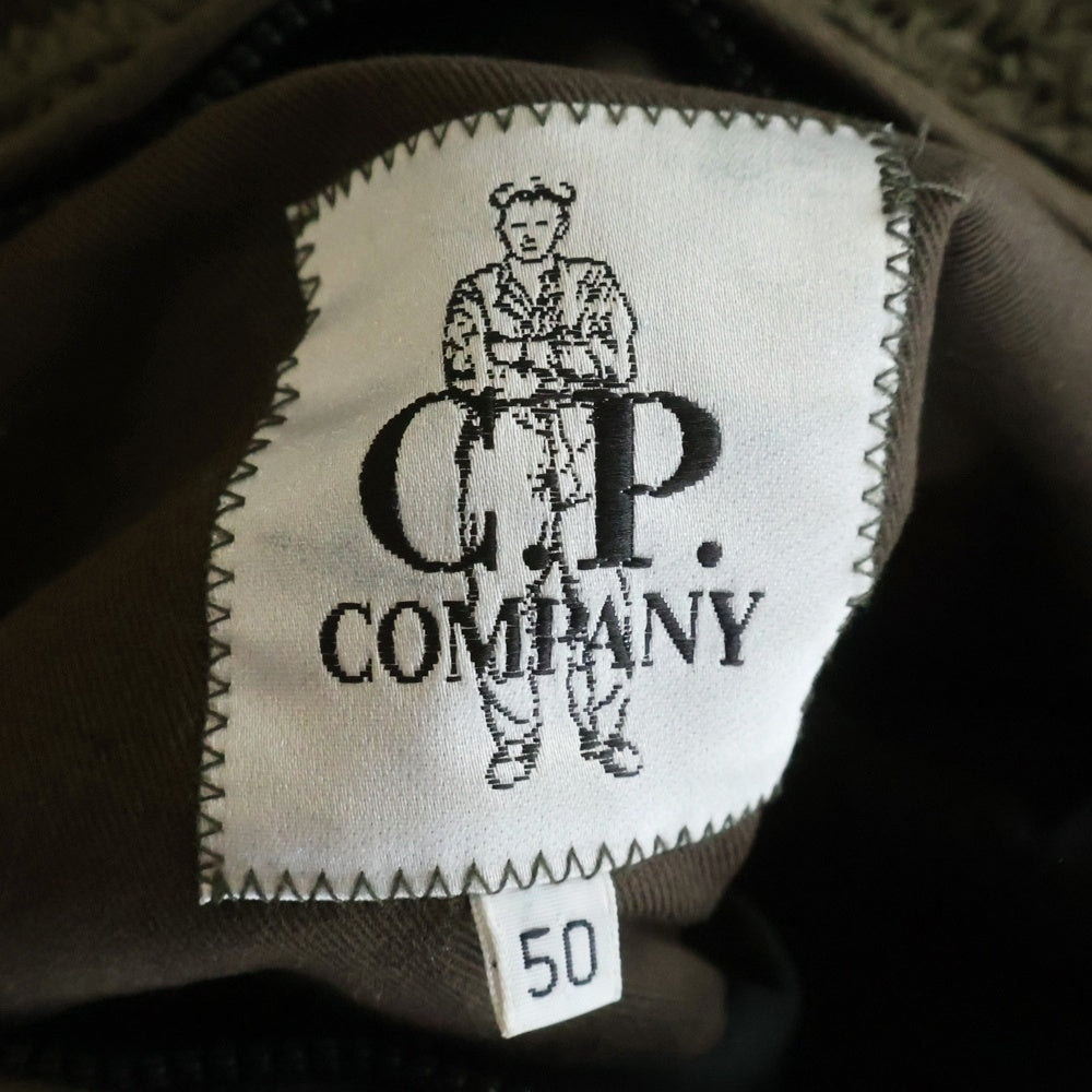C.P. Company(シーピーカンパニー) ミリタリーデザイン ジップアップ リバーシブル ボアジャケット ブラック/ブラウン 05CM0W086A