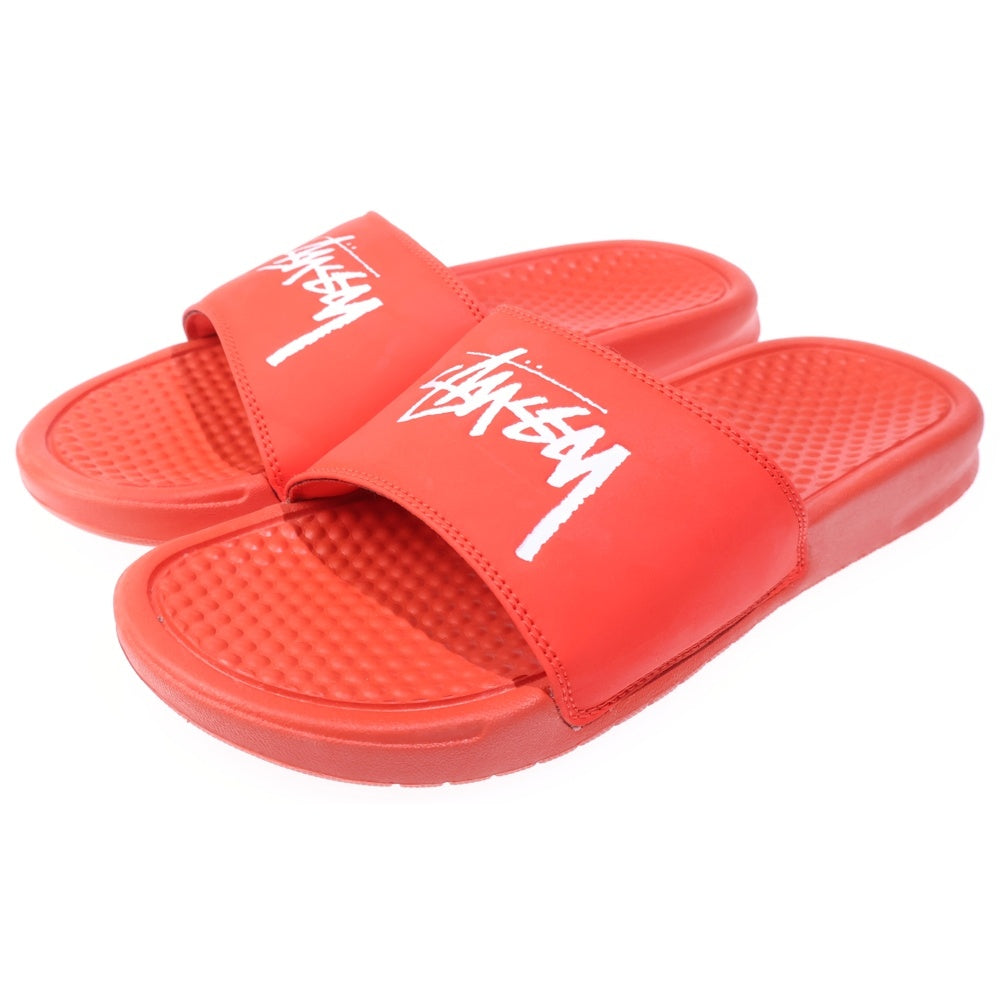 NIKE(ナイキ) ×STUSSY BENASSI SLIDE CW2787-600 ステューシー ベナッシ スライドサンダル レッド US7/25cm