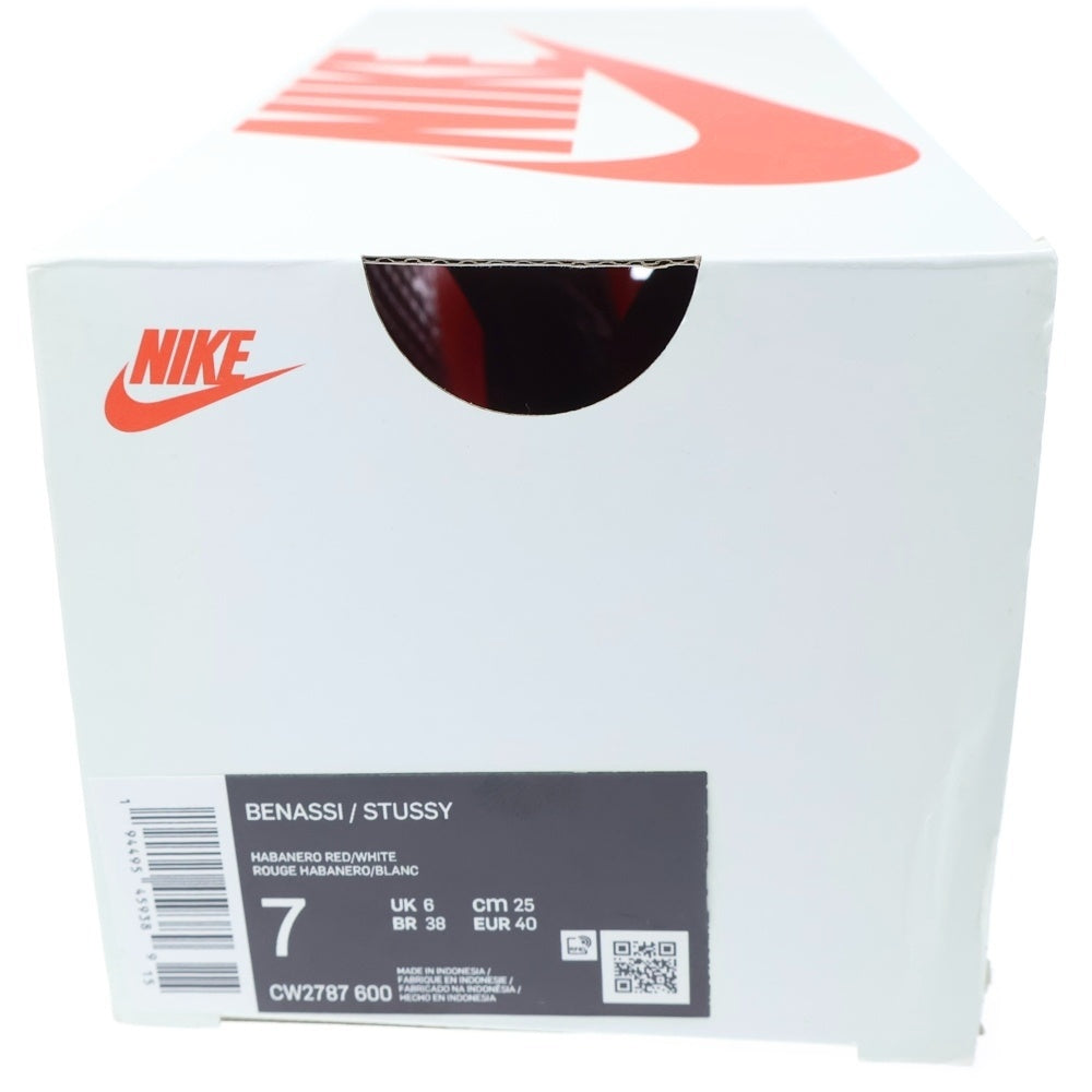 NIKE(ナイキ) ×STUSSY BENASSI SLIDE CW2787-600 ステューシー ベナッシ スライドサンダル レッド US7/25cm