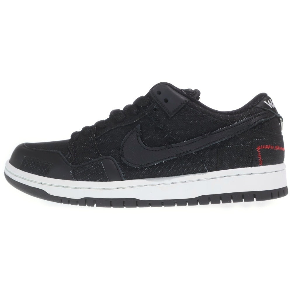 NIKE SB(ナイキエスビー) ×DUNK LOW PRO QS DD8386-001 ウェイステッドユース ダンク ローカットスニーカー ブラック US8/26cm