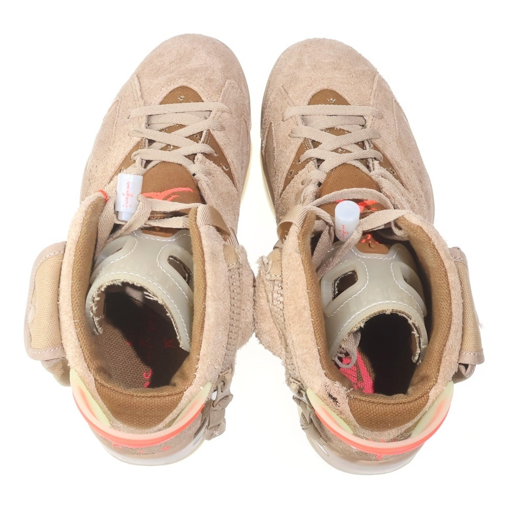 NIKE(ナイキ) ×TRAVIS SCOTT AIR JORDAN 6 RETRO SP BRITISH KAHKI DH0690-200 トラヴィススコット エアジョーダン6 ブリティッシュカーキ ハイカットスニーカー US8/26cm