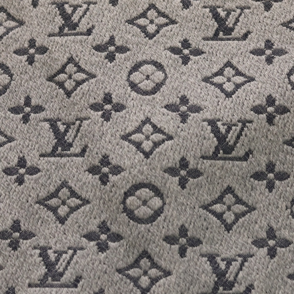 LOUIS VUITTON(ルイヴィトン) エシャルプ モノグラムクラシック フリンジ マフラー ストール グレー M70932 IS1220 レディース