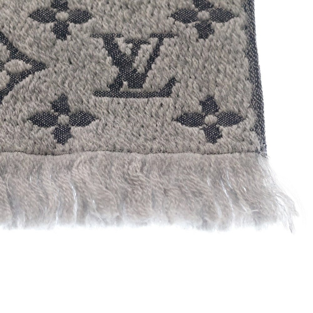 LOUIS VUITTON(ルイヴィトン) エシャルプ モノグラムクラシック フリンジ マフラー ストール グレー M70932 IS1220 レディース