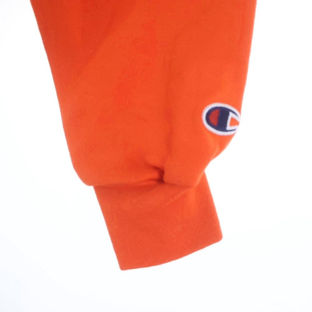 Girls Don't Cry(ガールズドントクライ) ×CARROTS ×Champion キャロッツ チャンピオン ロゴプリント スウェット プルオーバーパーカー オレンジ