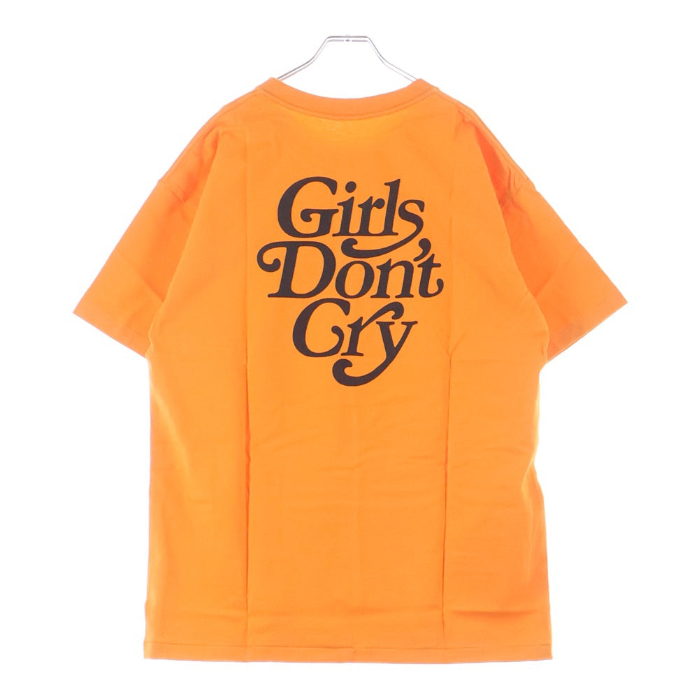 Girls Don't Cry(ガールズドントクライ) ×READYMADE レディメイド ロゴプリント クルーネック 半袖Tシャツ カットソー オレンジ