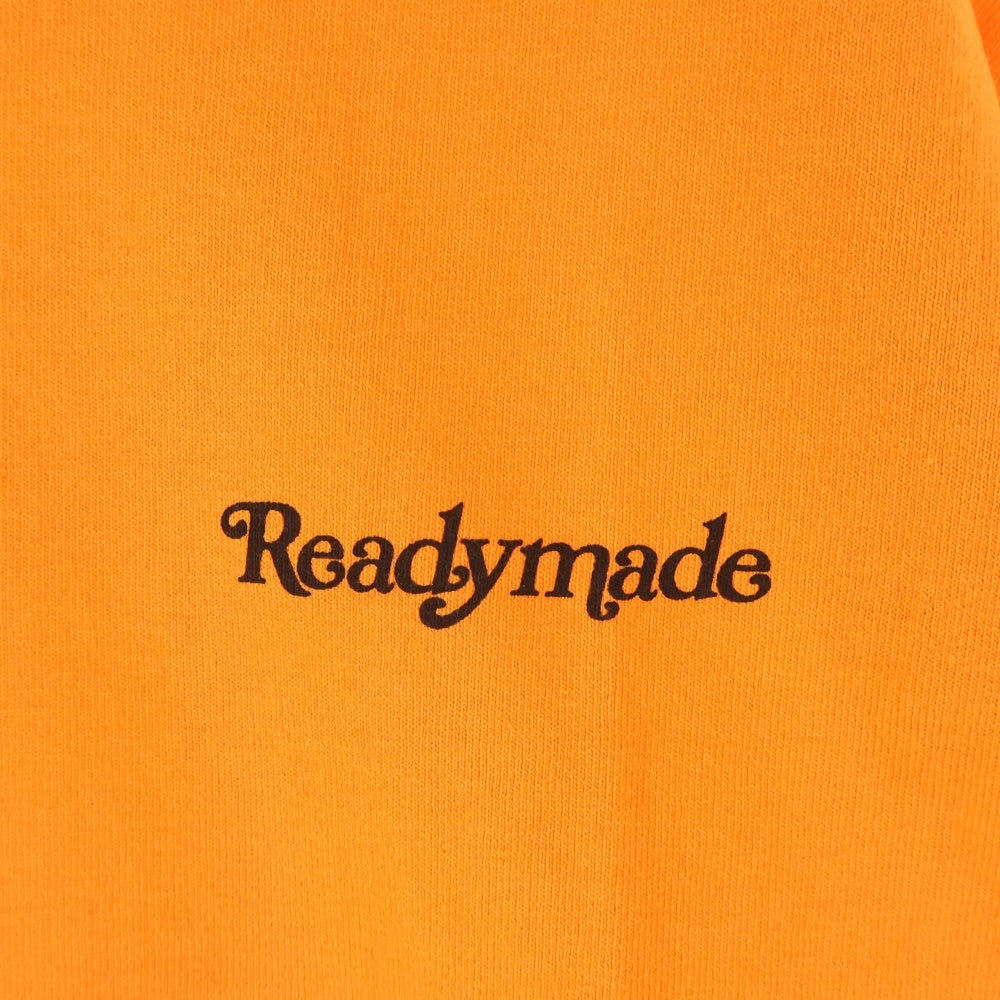 Girls Don't Cry(ガールズドントクライ) ×READYMADE レディメイド ロゴプリント クルーネック 半袖Tシャツ カットソー オレンジ