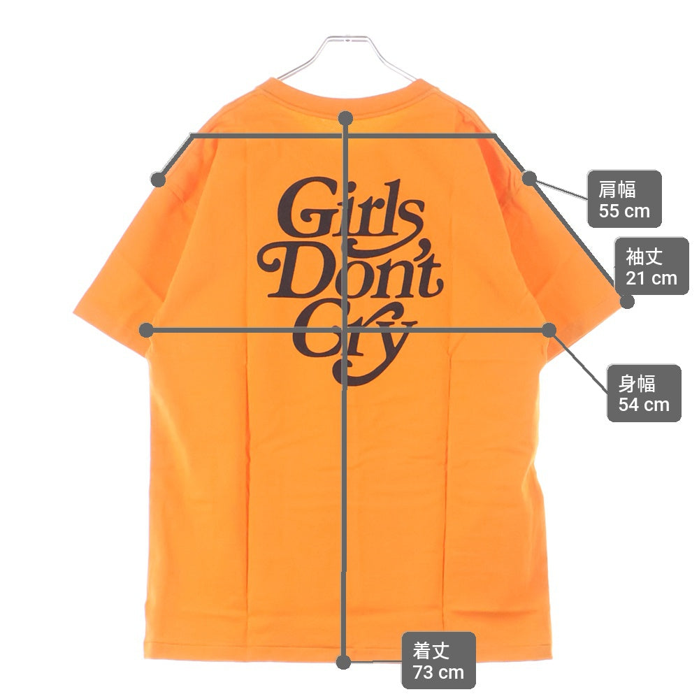 Girls Don't Cry(ガールズドントクライ) ×READYMADE レディメイド ロゴプリント クルーネック 半袖Tシャツ カットソー オレンジ