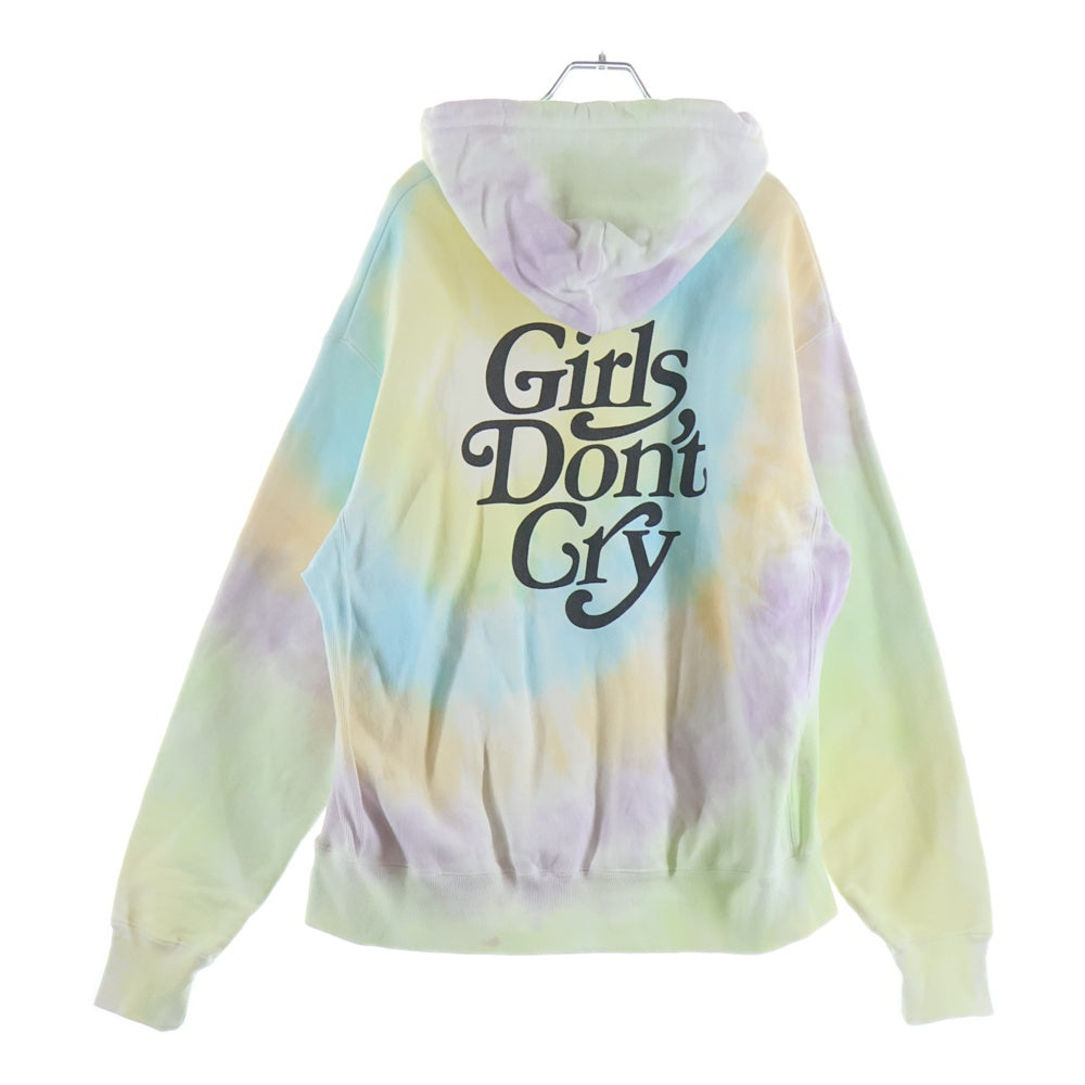 Girls Don't Cry(ガールズドントクライ) ×READYMADE レディメイド ロゴプリント タイダイ スウェット プルオーバーパーカー マルチ