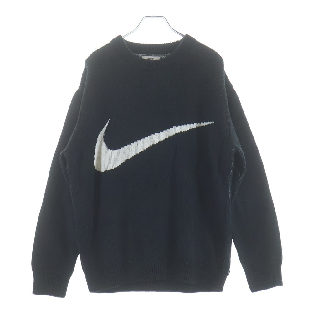 SUPREME(シュプリーム) 19SS ×NIKE Swoosh Sweater BV7549-010 ナイキ スウッシュ ロゴ クルーネック ニット セーター ブラック