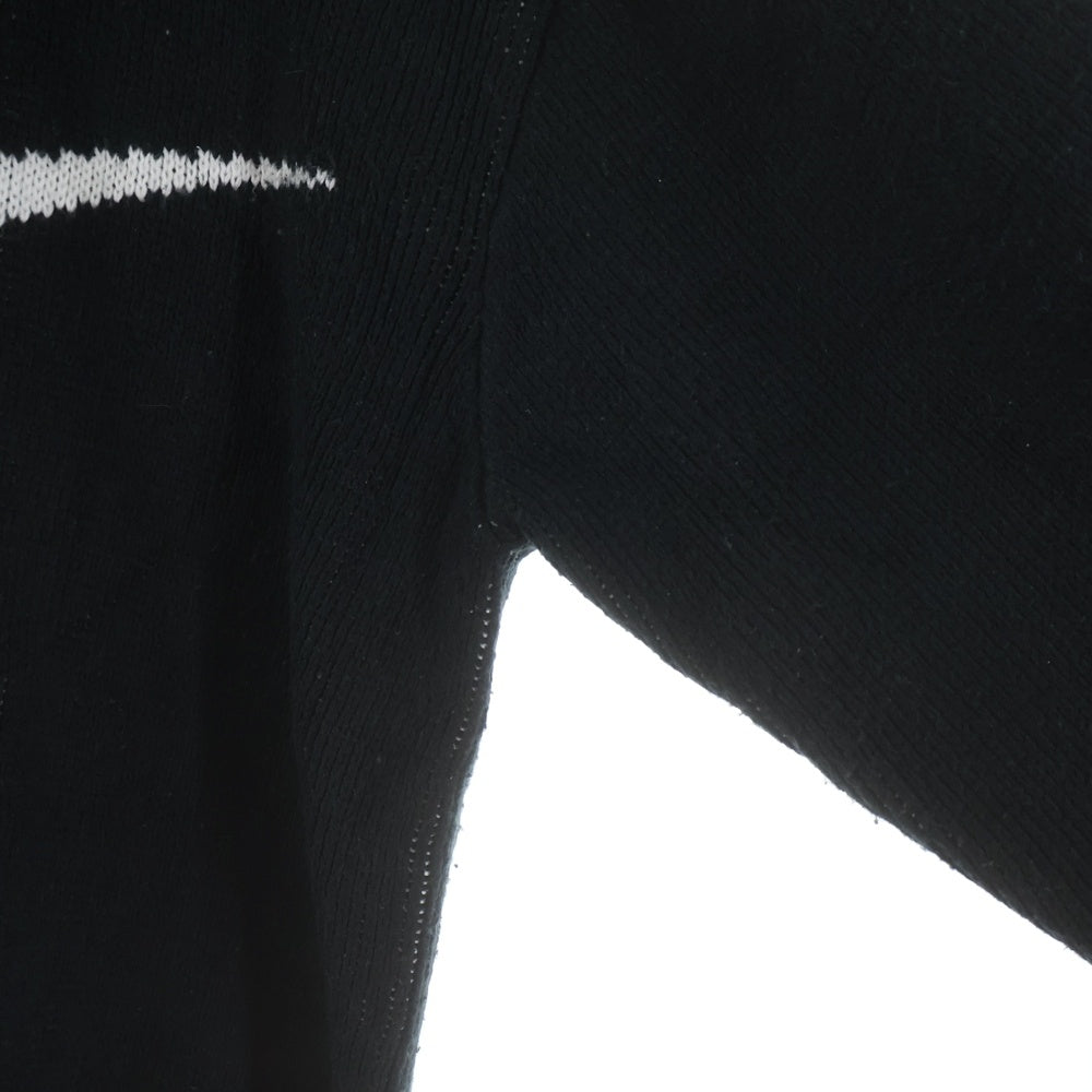 SUPREME(シュプリーム) 19SS ×NIKE Swoosh Sweater BV7549-010 ナイキ スウッシュ ロゴ クルーネック ニット セーター ブラック