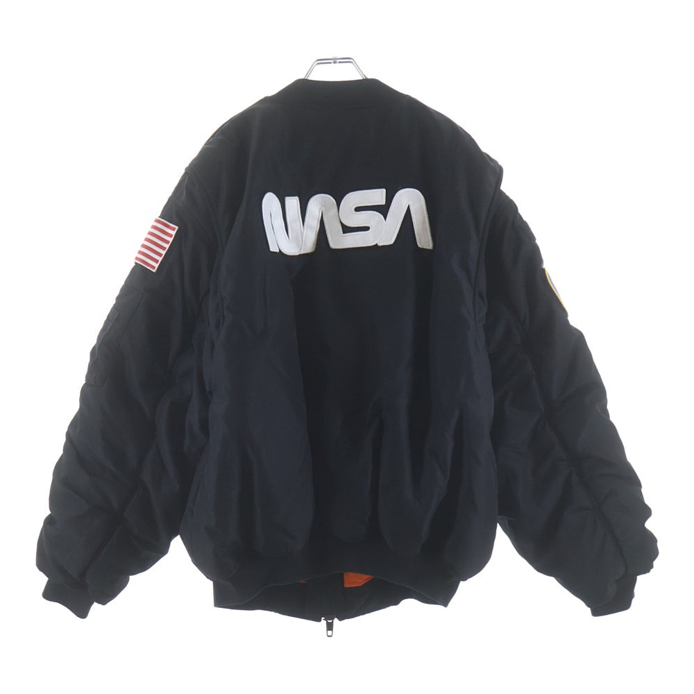 BALENCIAGA(バレンシアガ) NASA ジップアップ オーバーサイズボンバージャケット ブラック 663056 TYD31