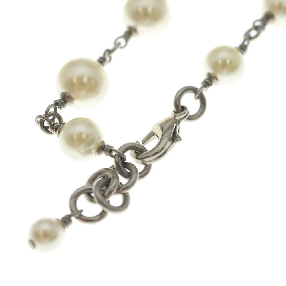CHANEL(シャネル) ココマーク フェイクパールロングネックレス シルバー レディース