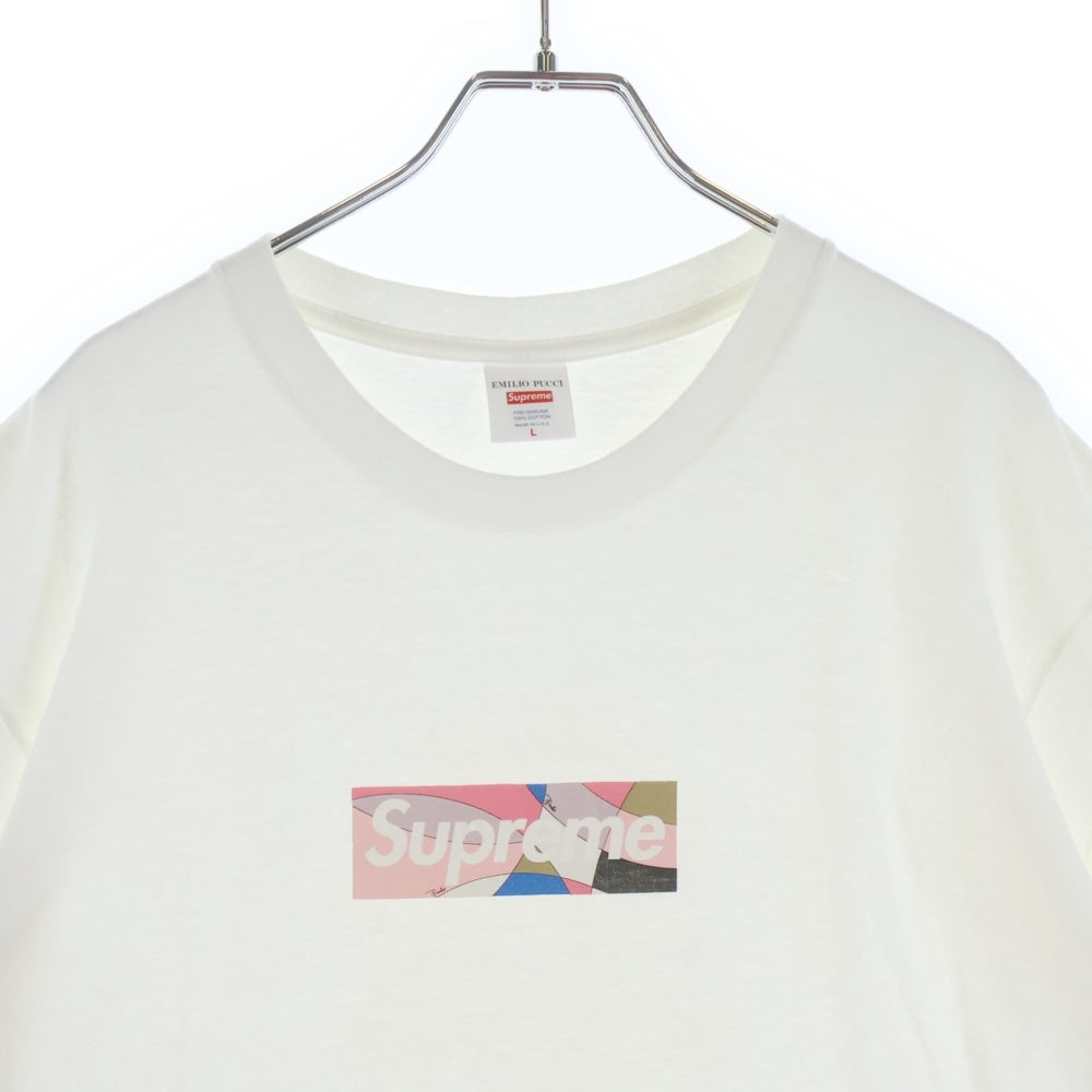 SUPREME(シュプリーム) 21SS Emilio Pucci Box Logo Tee エミリオプッチ ボックスロゴ 半袖Tシャツ カットソー ホワイト