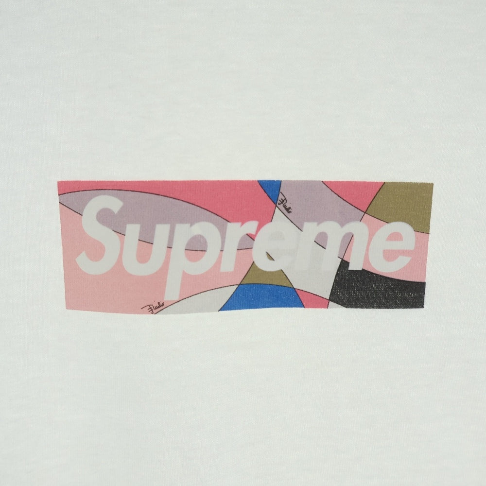 SUPREME(シュプリーム) 21SS Emilio Pucci Box Logo Tee エミリオプッチ ボックスロゴ 半袖Tシャツ カットソー ホワイト