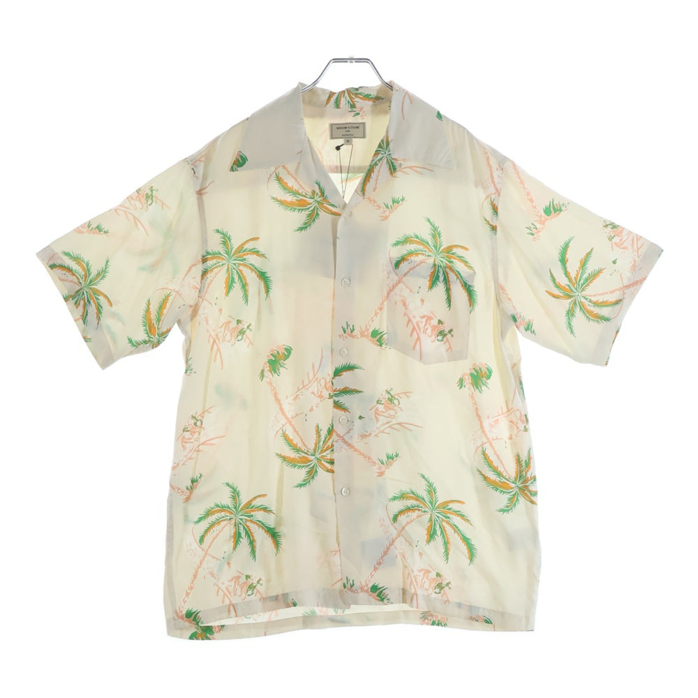 MAISON KITSUNE(メゾンキツネ) オープンカラー レーヨン ハワイアン 半袖シャツ アイボリー KMH30500