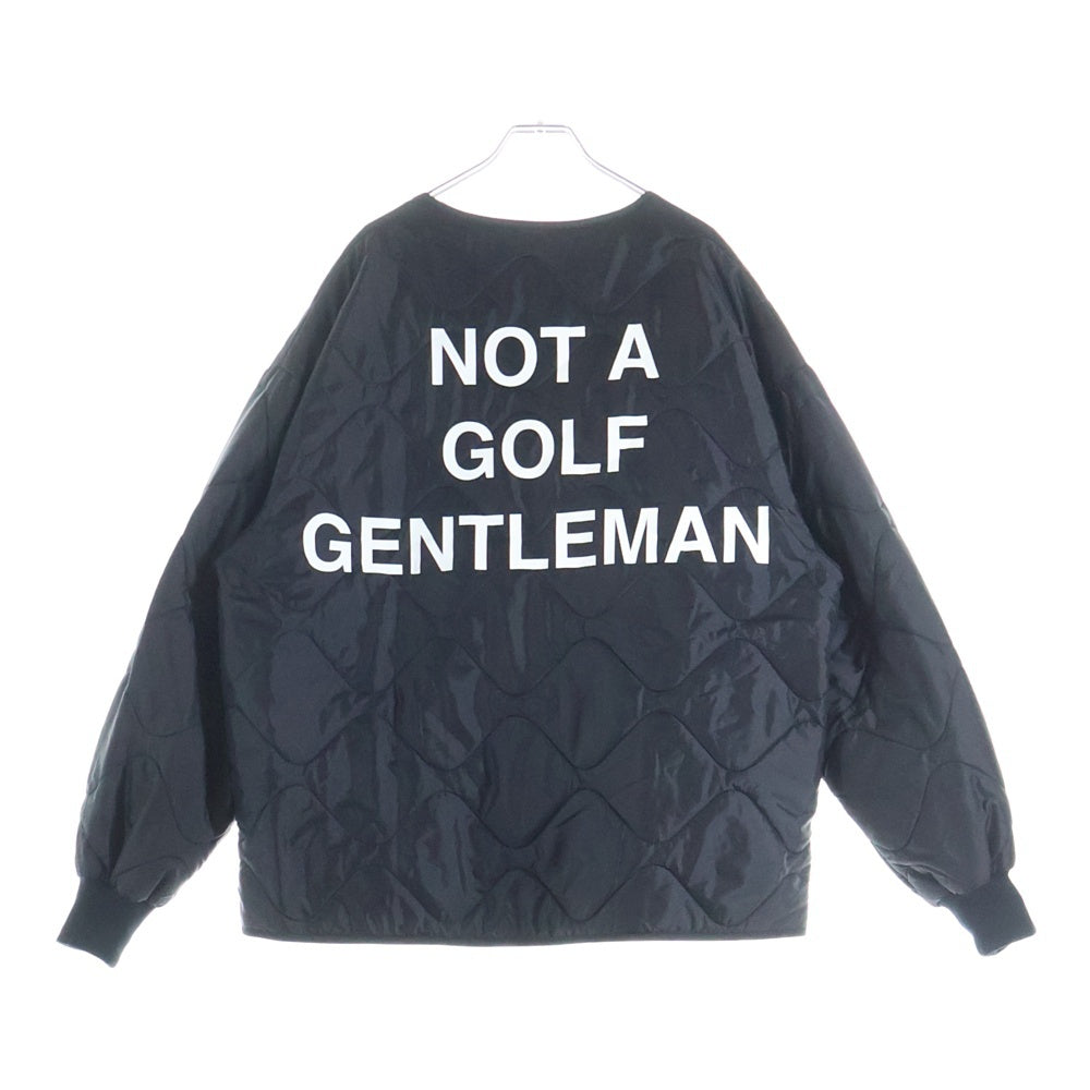 Captains Helm Golf(キャプテンズヘルムゴルフ) 23AW QUILTING NO-COLLAR JACKET キルティング ナイロン ノーカラー 中綿 ジャケット ブラック CHG23-AW-J05
