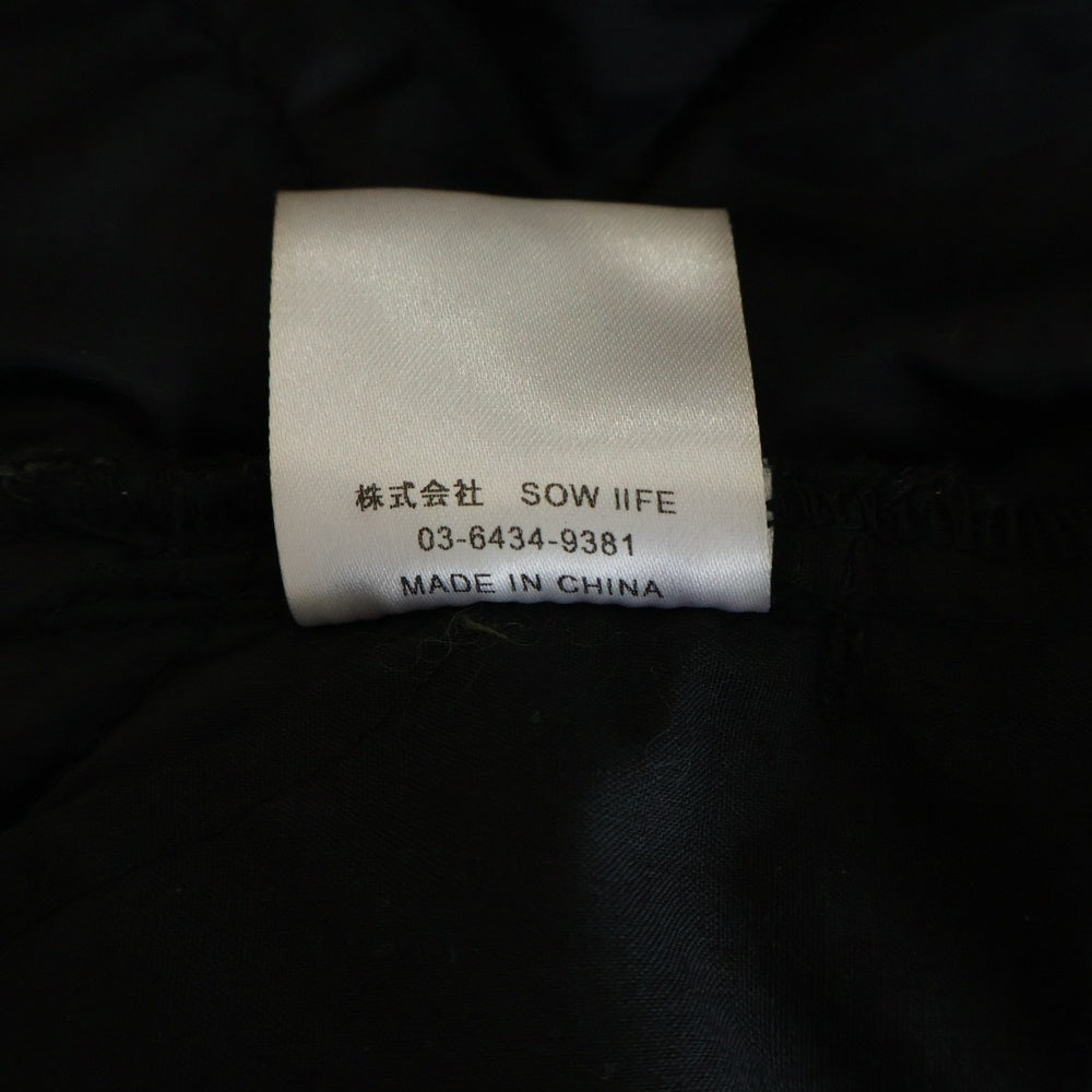 Captains Helm Golf(キャプテンズヘルムゴルフ) 23AW QUILTING NO-COLLAR JACKET キルティング ナイロン ノーカラー 中綿 ジャケット ブラック CHG23-AW-J05