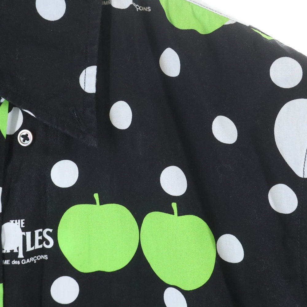 COMME des GARCONS COMME des GARCONS(コムデギャルソンコムデギャルソン) ×THE BEATLES L/S SHIRT ザ ビートルズ アップル 長袖シャツ ブラック VD-B001