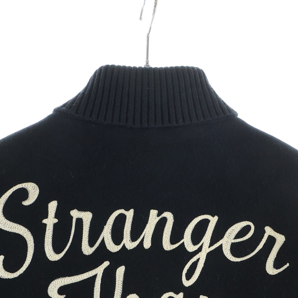 WACKO MARIA(ワコマリア) チェーン刺繍ロゴ スタジアムジャケット ウール ブラック