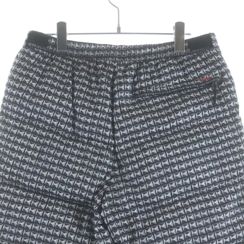 SUPREME(シュプリーム) 21SS ×THE NORTH FACE Studded Nuptse Pant ザノースフェイス スタッズヌプシパンツ 総柄 トラウザー ブラック/シルバー ND42101I
