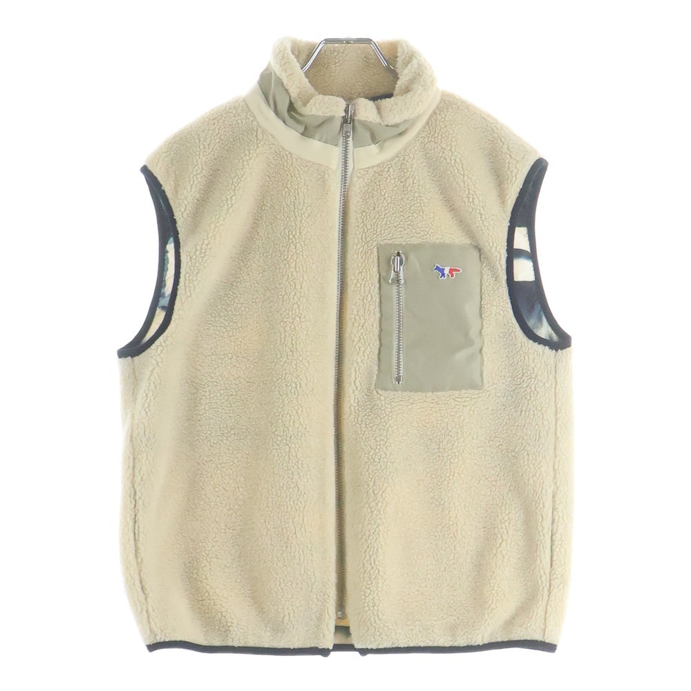 MAISON KITSUNE(メゾンキツネ) 15AW フリース ベスト ジャケット クリーム KML-0551-B