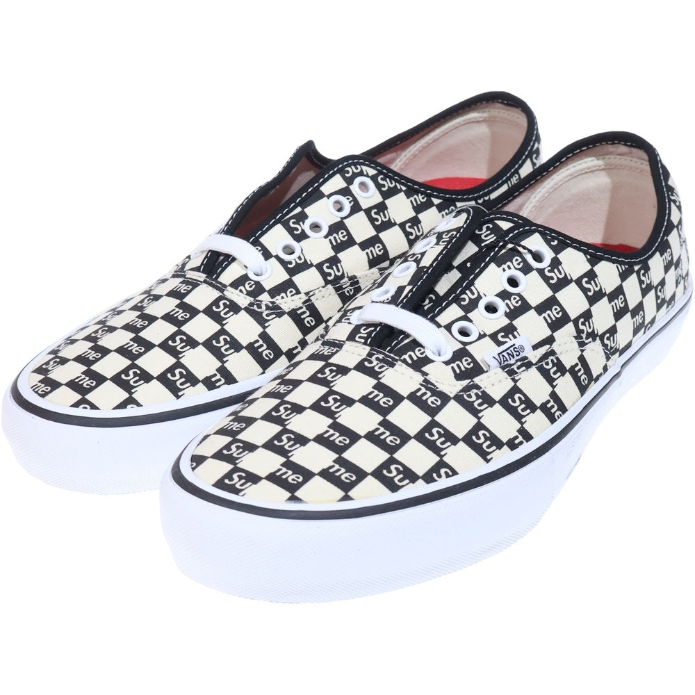 VANS(ヴァンズ) 16AW ×Authentic Checker Logo バンズ オーセンティック チェックロゴ ローカットスニーカー シューズ ブラック/ホワイト US11/29cm VN000Q0DJLW