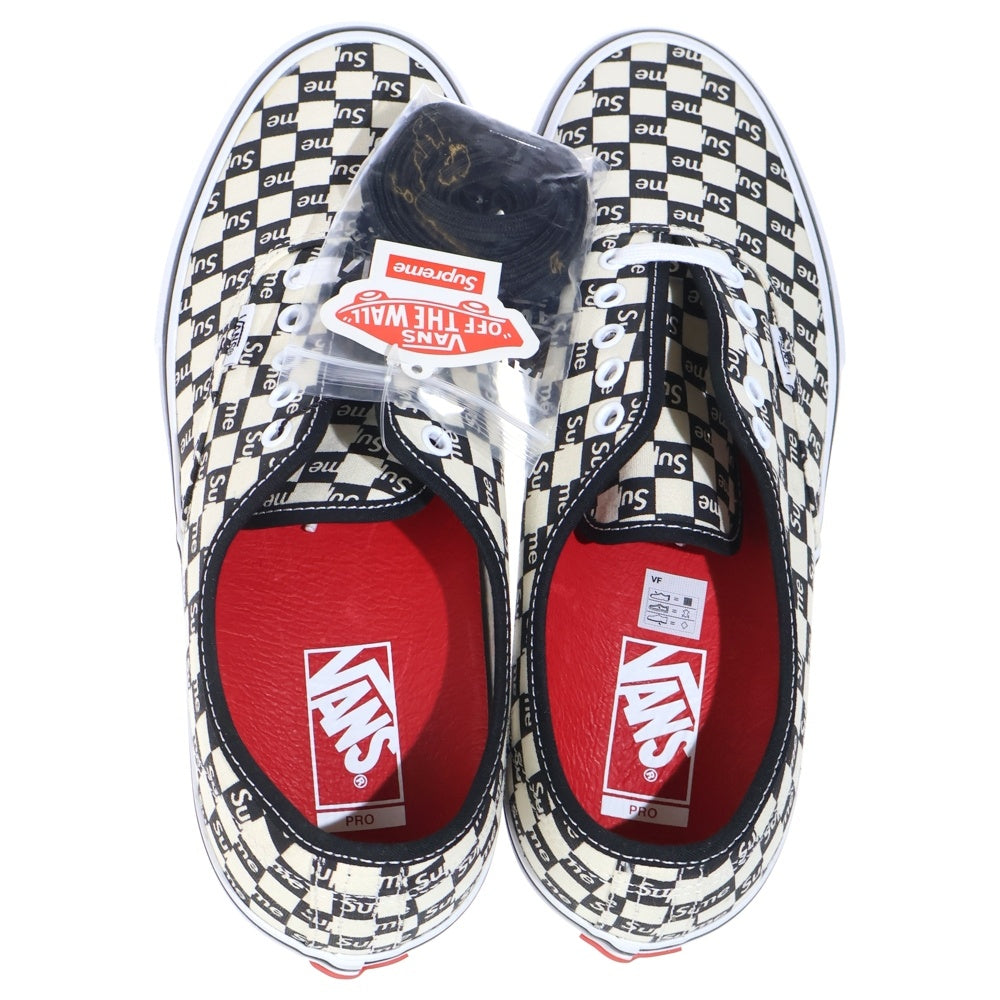 VANS(ヴァンズ) 16AW ×Authentic Checker Logo バンズ オーセンティック チェックロゴ ローカットスニーカー シューズ ブラック/ホワイト US11/29cm VN000Q0DJLW